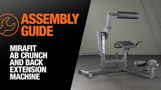 Mirafit Ab Crunch and Back Extension Machine  Assembly Guide [upl. by Nosna]