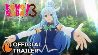 KONOSUBA Gods Blessing on This Wonderful World 3  OFFICIAL TRAILER [upl. by Nodnarb]