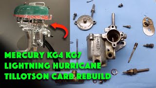 1949 Kiekhaefer Mercury Hurricane Carburetor Rebuild Tillotson AJ19 Hydroplane Carb [upl. by Nason]