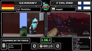 Minecraft Speedrunning World Cup • Germany vs Finland [upl. by Ahsatsana]