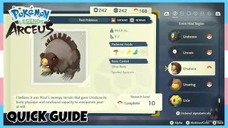 Where To Catch Ursaluna Crimson Mirelands In Pokemon Legends Arceus  Location Quick Guide [upl. by Sumer]