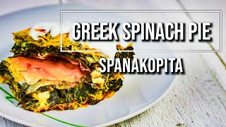 Spanakopita recipe Greek spinach pie How to [upl. by Nitsirk]