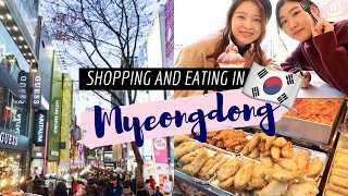 Myeongdong Shopping Cafes Street Food 🇰🇷 Korea Vlog [upl. by Ztnahc199]