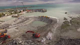 Kaikōura Earthquake Rebuild – Kaikōura Marina boat ramp extension – October 2017 [upl. by Etteniuqna151]