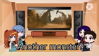 Evangelion react to King Ghidorah alpha call Godzilla King of the Monsters [upl. by Evelin]