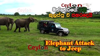 elephant attack to jeep minneriya [upl. by Puttergill602]