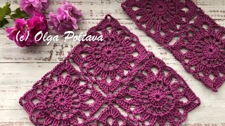 How to crochet and join lacy crochet motifs Beautiful motif for a summer blouse Video Tutorial [upl. by Miguel786]