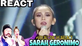 VOCAL COACHES REACT SARAH GERONIMO  SHALLOW LADY GAGA COVER [upl. by Diego]