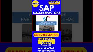 SAP SuccessFactors Employee Central Training Video 17 7th Nov 2024 sapsuccessfactorstraining [upl. by Hebner643]