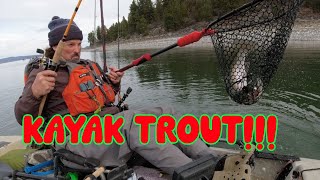 How To Set Up A Kayak For Trolling Trout troutfishing fishing rainbowtrout [upl. by Vatsug]