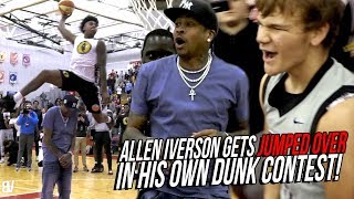 Allen Iverson Gets JUMPED OVER Mac McClung VS Kevin Porter Jr DUNK CONTEST  Mac AI Jersey TRIBUTE [upl. by Doerrer]