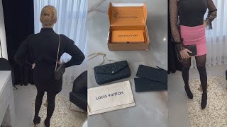 Louis Vuitton Clutch Chain Bag Felicie Pochette UNBOXING amp TRY ON [upl. by Ennahtebazile]