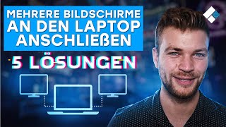 2 Monitore an den Laptop anschließen  5 Lösungen für externe Bildschirme [upl. by Nosduh]