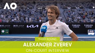 Alexander Zverev OnCourt Interview 3R  Australian Open 2022 [upl. by Whittaker126]