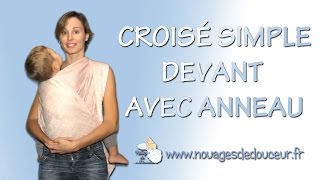 Echarpe tissée  Croisé simple devant avec anneau SFCC [upl. by Sinnej]