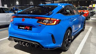 New HONDA CIVIC TYPE R 2023  visual REVIEW exterior interior BLUE color [upl. by Wilder]