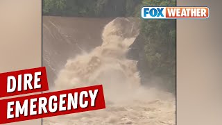 Tennessee Dam Near Imminent Failure After Heavy Rain From Helene [upl. by Ardra249]