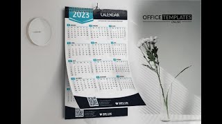 Best FREE 2023 Calendar Templates in MS Word Format [upl. by Ayamat426]