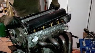 ᴴᴰPart 3 Toyota 4AGE 20 valve black top engine rebuild Engine Head 12 [upl. by Leachim]