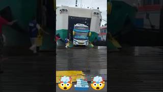 Ferry🛳️ Transporting Heavy Trucksship ferry transport sea viralshorts trending travel [upl. by Meadow]