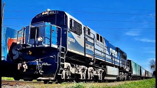 O Maior Trem que já Circulou na Ferrovia Curitiba  Paranaguá  Locotrol ES43BBi RUMO [upl. by Nyrehtac]