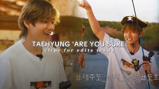 TAEHYUNG  Are you sure clips for edits pt2 raw [upl. by Oilalue]