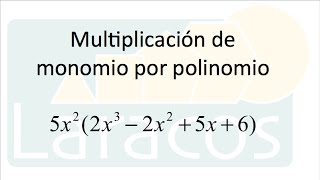 Operaciones Algebraicas Multiplicacion de monomios y polinomios [upl. by Philcox112]