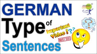 Type of sentences in GERman Satzbau Part I  Hauptsatz  German Sentence Structure I [upl. by Edsel]