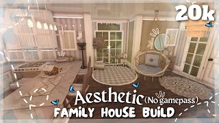 20K BLOXBURG AESTHETIC FAMILY HOUSE BUILD NO GAMEPASS [upl. by Irakuy]