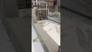 Calacatta Gold marble slabs polishing works [upl. by Hplodnar]