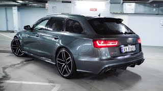 STRAIGHT PIPE RS6 FULL MILTEK EXHAUST W DOWNPIPES AND 900NM TUNE PURE SOUND [upl. by Angi]