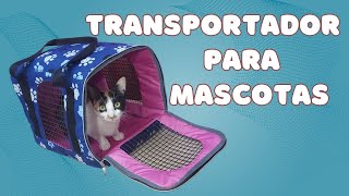 🐾Como hacer un TRANSPORTADOR PARA MASCOTAS 🐈 paso a paso con moldes para descargar PDF 🐾 [upl. by Irec]