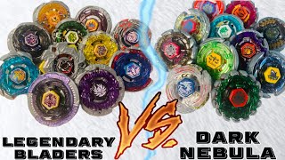 The LEGENDARY BLADERS vs The Dark Nebula ANIME BATTLES Beyblade Metal Fight [upl. by Firestone]