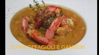 Fagioli e gamberetti zuppa di borlotti e cannellini con gamberi jumbo  Shrimp and beans soup [upl. by Eelorac163]