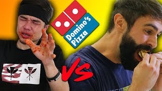 1 minute pizza challenge vs Matt Stonievs Furious Pete vs LA Beast [upl. by Skilken]