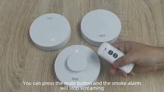 How to Turn the CPVAN SM11R Interlinked Smoke Alarms Off after its Triggered [upl. by Siddon]