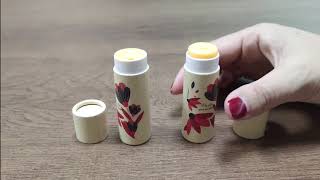 Push up Kraft Paper White Cardboard Paper Tube for Lip BalmDeodorant Container [upl. by Werbel]