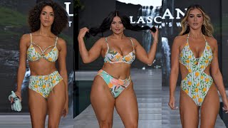 4k60 2024Lascana part2  2024 Miami Swim Week DC  Vertical slow motion [upl. by Anyahc]