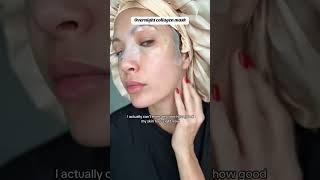 Sleeping with the viral collagen mask！Kbeauty collagenmask collagenbeautybooster skincarereview [upl. by Macnair997]