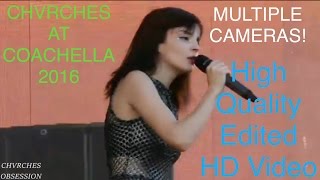 CHVRCHES LIVE COACHELLA 2016 The Mother We Share 1080p HD  edited footage HQ [upl. by Frydman385]