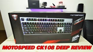 Motospeed CK108 Mechanical Keyboard Deep Review Greek [upl. by Nehepts]