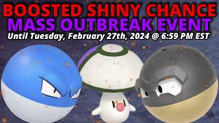 Boosted Shiny Chance Mass Outbreak Event Foongus Voltorb Hisuian Voltorb [upl. by Shult]