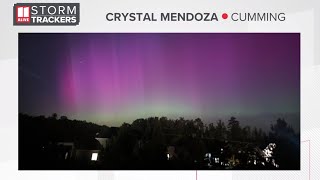 Northern Lights spotted over Atlanta area north Georgia Friday evening [upl. by Yeltihw]