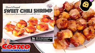 Bacon Wrapped Sweet Chili Shrimp  Costco Product Review [upl. by Keefer]