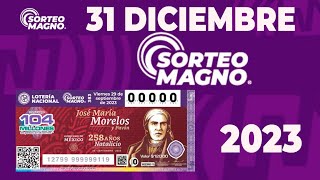 Resultado del sorteo de MAGNO del Domingo 31 de Diciembre de del 2023 😱🤑💰💵 [upl. by Whallon]