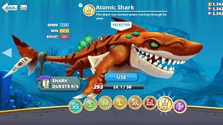 ATOMIC shark unleashed in Hungry Shark World [upl. by Hameerak52]