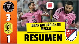 DOBLETE y ASISTENCIA de MESSI INTER MIAMI goleó 31 vs Nashville y es líder de su Conferencia  MLS [upl. by Aleiram]