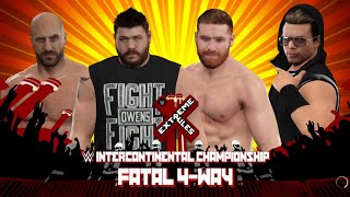 WWE 2K17  Cesaro vs Kevin Owens vs Sami Zayn vs The Miz Fatal 4 Way At Extreme Rules [upl. by Asiuqram]