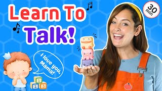 First Sentences For Toddlers  Wheels On The Bus  Play amp Learn to Talk  BSL Baby Learning Video [upl. by Zolner]