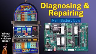 IGT Slot Machine Main Battery Replacement [upl. by Hbaruas204]